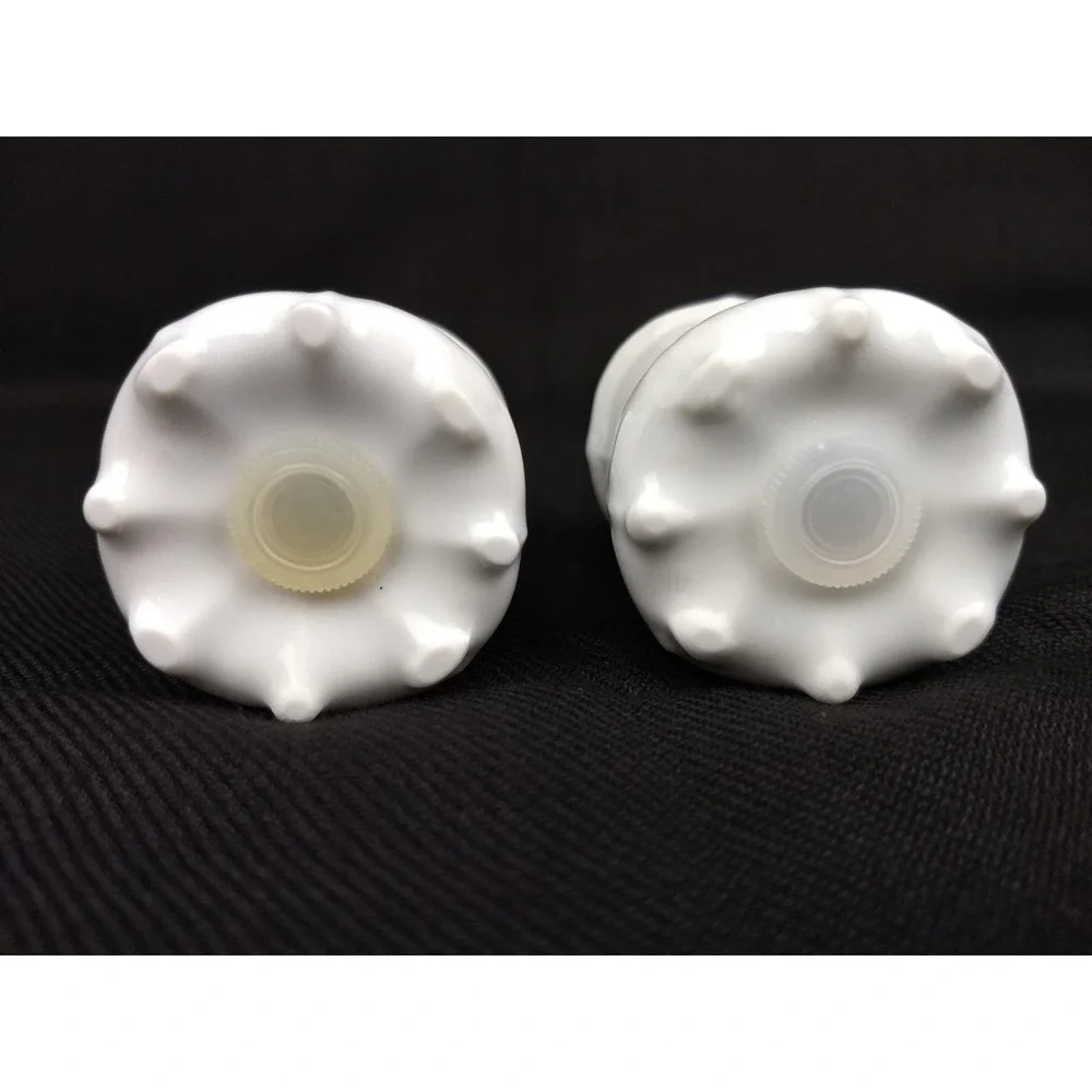 Tirschenreuth Baronesse White Salt & Pepper Shakers w/ Stoppers Embossed Germany